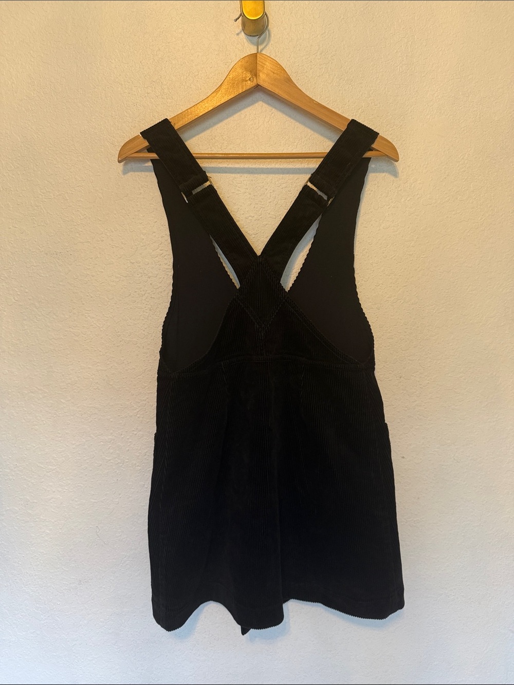 Free People Canyon Lands Corduroy Jumper Pinafore Black Mini Dress 6 - Picture 9 of 9